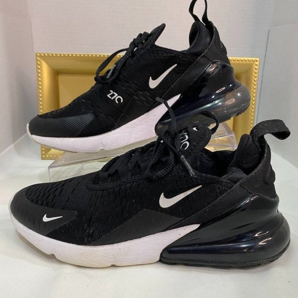 Nike Air Max 270 Black White Sneakers Women’s 7.5 Lifestyle Running Shoes - Picture 15 of 15